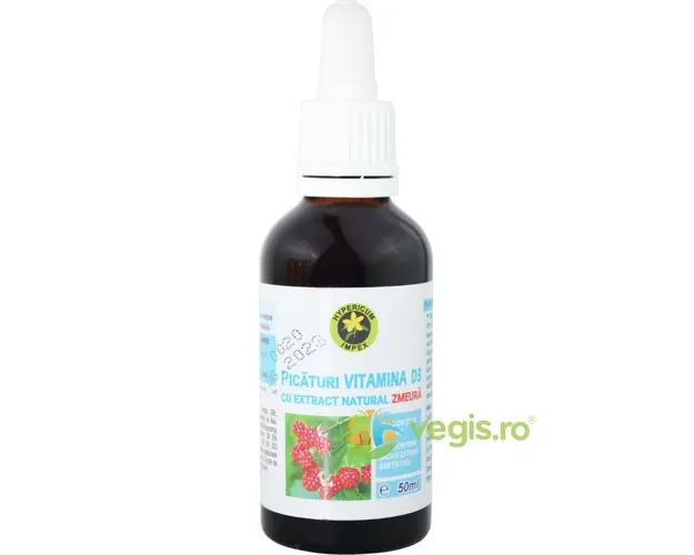 Vitamina D3 cu Extract Natural de Zmeura 50ml