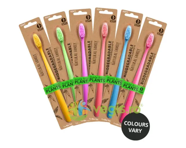 Periuta de Dinti Biodegradabila Neon 1buc