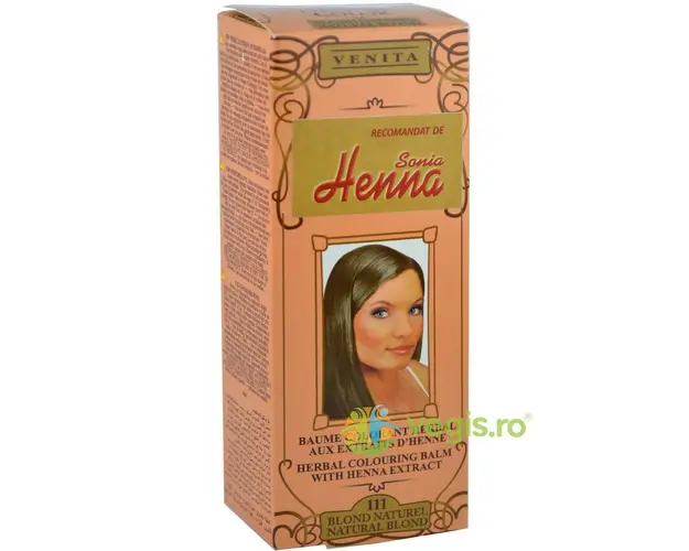 Balsam Colorant pentru Par cu Henna Nr. 111 - Blond Natural 75ml