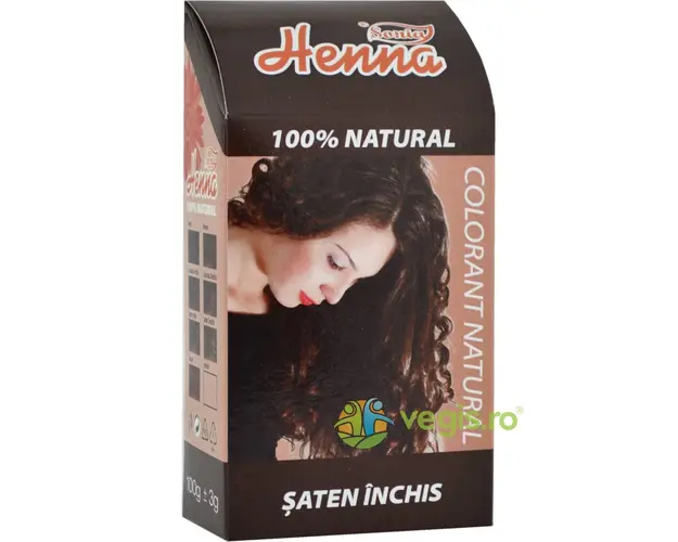 Vopsea pentru Par cu Henna Saten Inchis 100g