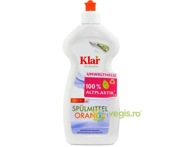 Detergent Lichid Sensitiv pentru Vase cu Portocale Ecologic/Bio 500ml