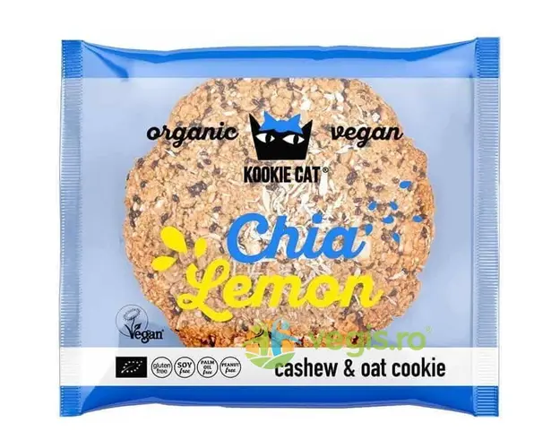 Fursec (Cookie) cu Chia si Lamaie fara Gluten Ecologic/Bio 50g