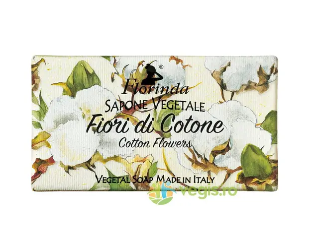 Sapun Vegetal cu Parfum de Flori de Bumbac Florinda 100g