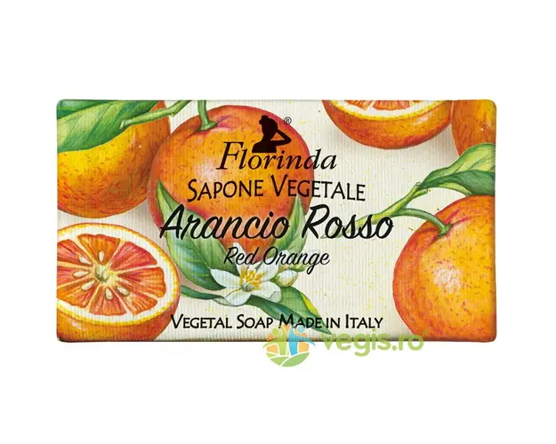 Sapun Vegetal Florinda cu Parfum de Portocale Rosii 100g