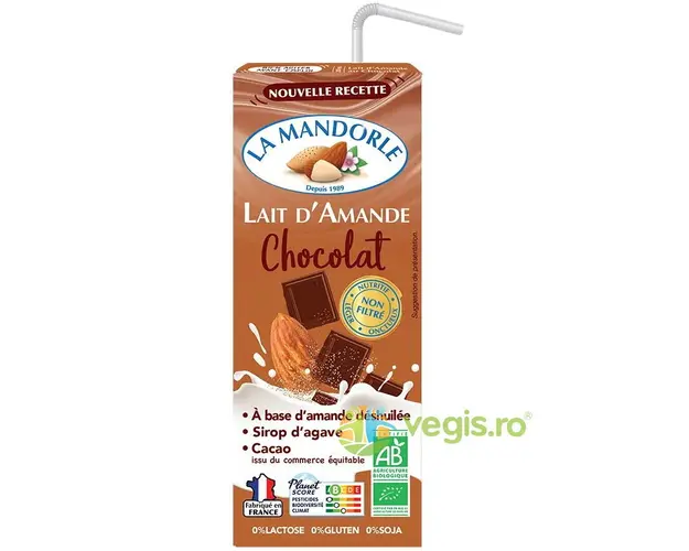 Bautura Vegetala de Migdale cu Ciocolata fara Gluten Ecologica/Bio 200ml