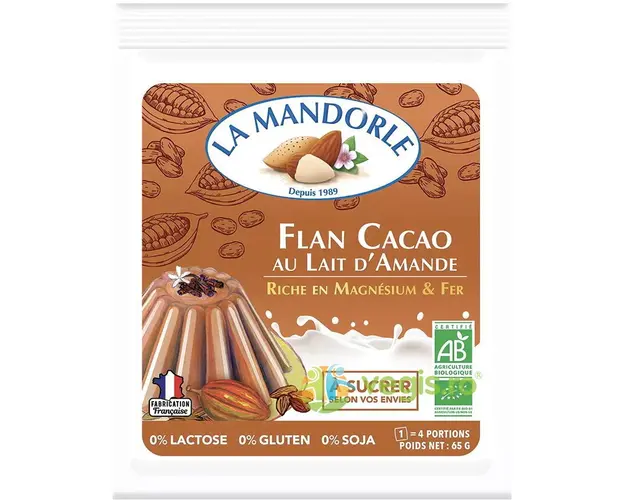 Budinca de Cacao cu Lapte de Migdale fara Gluten Ecologica/Bio 65g