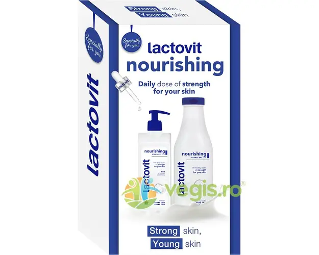 Set Gel de Dus Nutritiv 600ml + Lapte de Corp Nutritiv 400ml