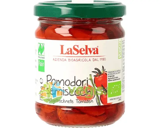 Rosii Semi-Uscate in Ulei de Masline Ecologice/Bio 180g