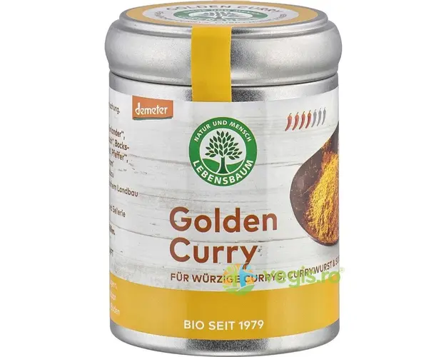 Curry Auriu pentru Orez, Legume si Carne Ecologic/Bio 55g