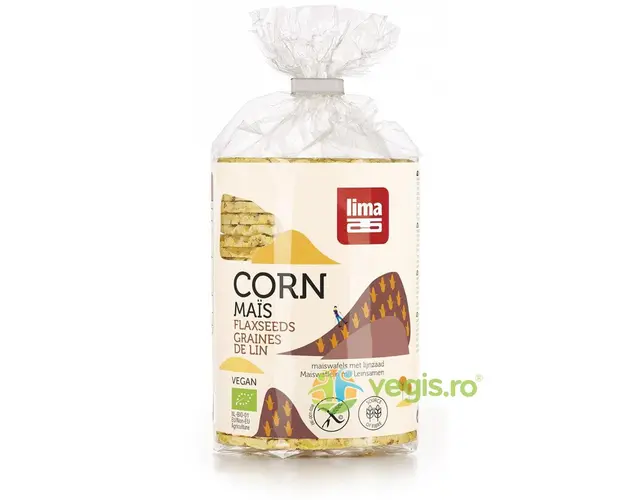 Rondele din Porumb Expandat cu Seminte de In fara Gluten Ecologice/Bio 130g