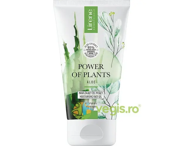 Gel Hidratant pentru Curatare Faciala cu Extract de Aloe Vera Power of Plants 150ml
