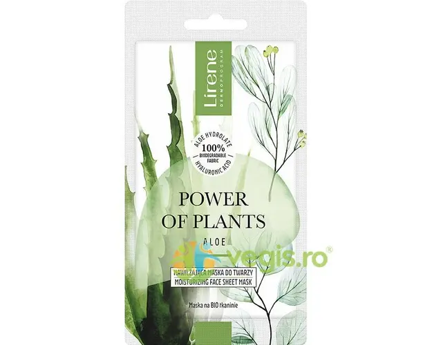 Masca Faciala Tip Servetel cu Efect Hidratant cu Extract de Aloe Vera Power of Plants 1buc