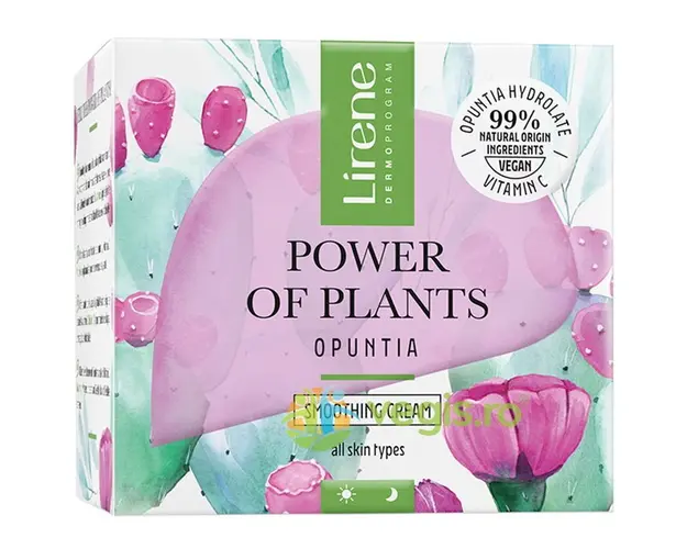 Crema cu Efect Netezitor pentru Zi si Noapte cu Hidrolat de Opuntia Power of Plants 50ml