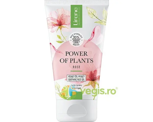 Gel Calmant pentru Curatare Faciala cu Extract de Trandafir Power of Plants 150ml