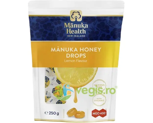 Bomboane cu Miere de Manuka MGO™ 400+ si Lamaie 250g