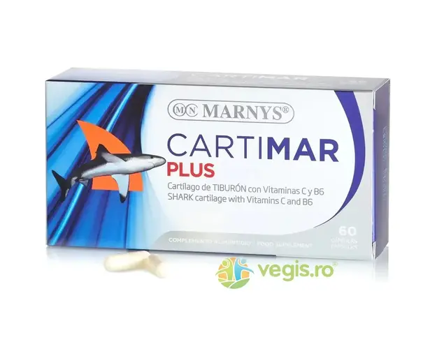 Cartimar Plus pentru Articulatii, Tendoane si Ligamente cu Cartilaj de Rechin + Vitamina C + Vitamina B6 60cps