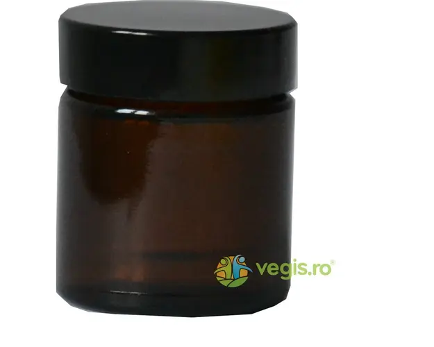 Borcan De Sticla Ambra Cu Capac 30ml