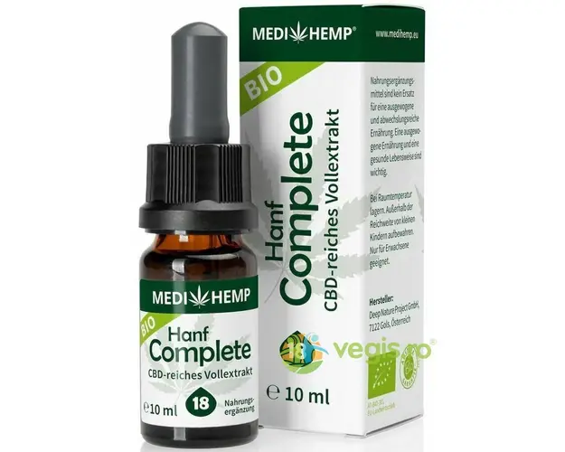 Hemp Complete cu 18% CBD Ecologic/Bio 10ml