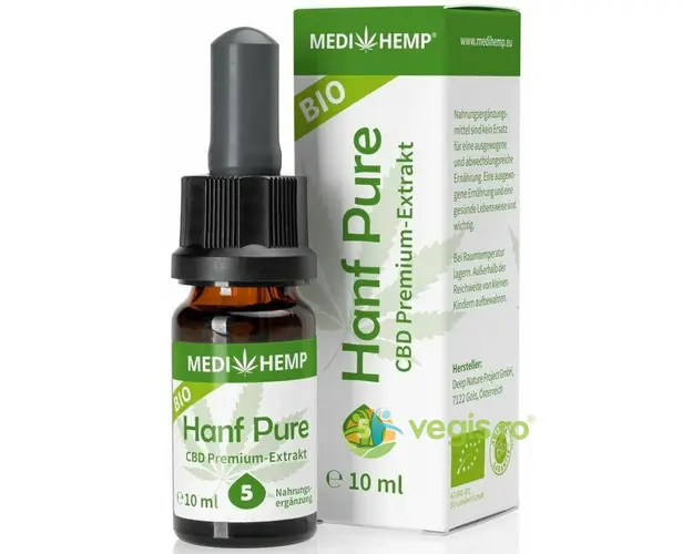 Hemp Pure cu 5% CBD Ecologic/Bio 10ml