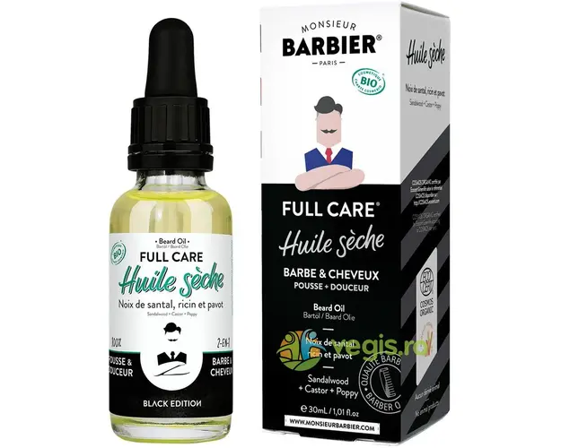 Ulei Uscat 2 in 1 pentru Barba si Par Black Edition Bio 30ml