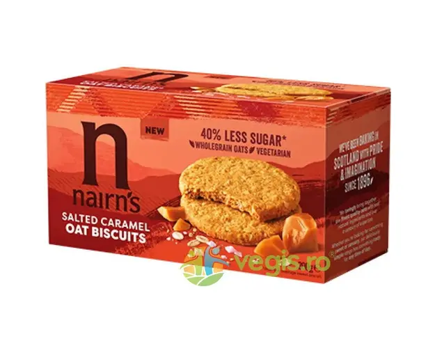 Biscuiti din Ovaz Integral cu Caramel Sarat 200g