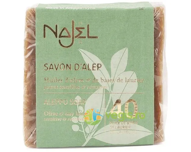 Sapun Traditional de Alep cu 40% Ulei de Dafin 185g