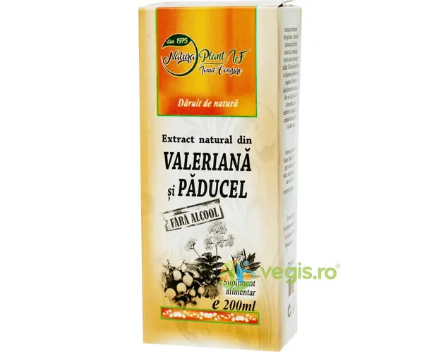 Extract Natural din Valeriana si Paducel fara Alcool 200ml