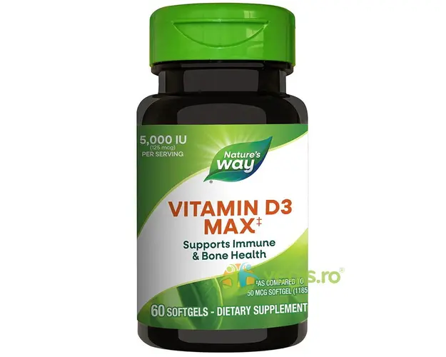 Vitamina D3 Max 5000IU 60cps moi Secom,