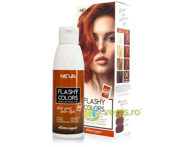 Nuantator Semipermanent fara Amoniac Terra Copper (Aramiu Roscat) Flashy Colors 100ml