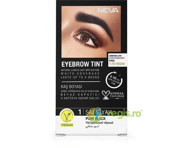 Vopsea Permanenta pentru Sprancene Negru Pur fara Amoniac 30ml