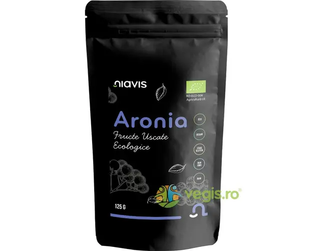 Aronia Fructe Uscate Raw Ecologice/Bio 125g