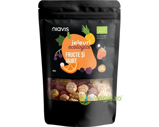 Jeleuri cu Fructe si Iaurt fara Gluten Ecologice/Bio 100g