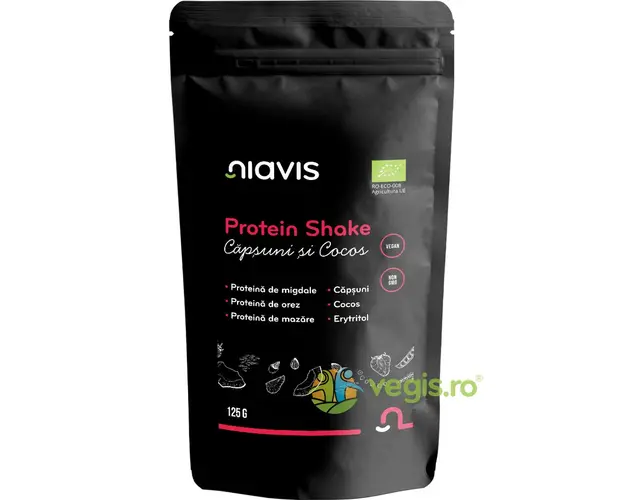 Protein Shake cu Capsuni si Cocos Ecologic/Bio 125g