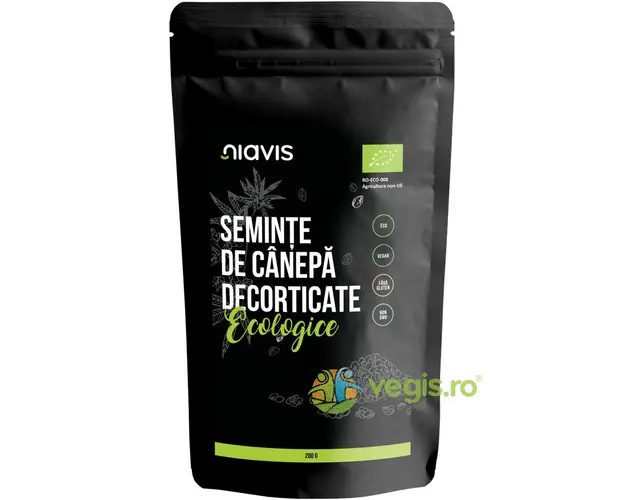 Seminte de Canepa Decorticate fara Gluten Ecologice/Bio 200g