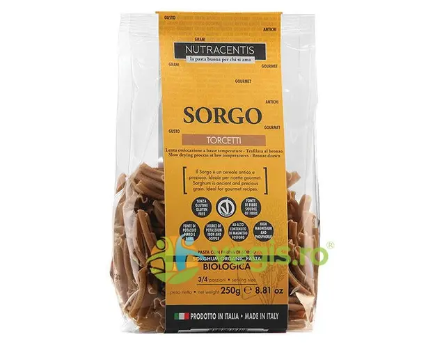 Paste cu Faina de Sorg fara Gluten Ecologice/Bio 250g