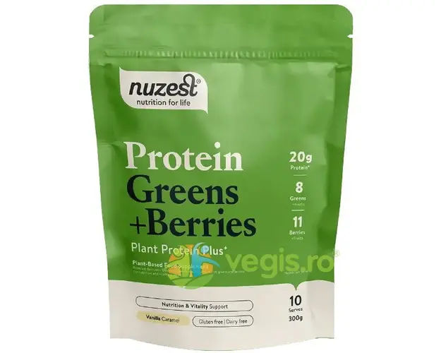 Proteina Vegetala cu Superalimente si Fructe de Padure cu Aroma de Vanilie 300g