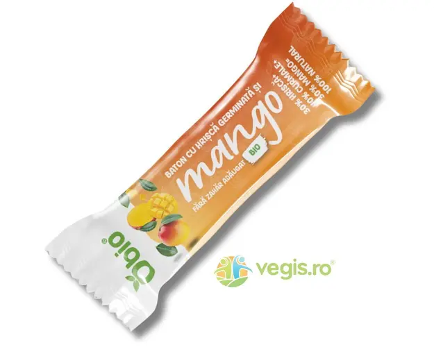 Baton cu Hrisca Germinata si Mango fara Zahar Ecologic/Bio 35g