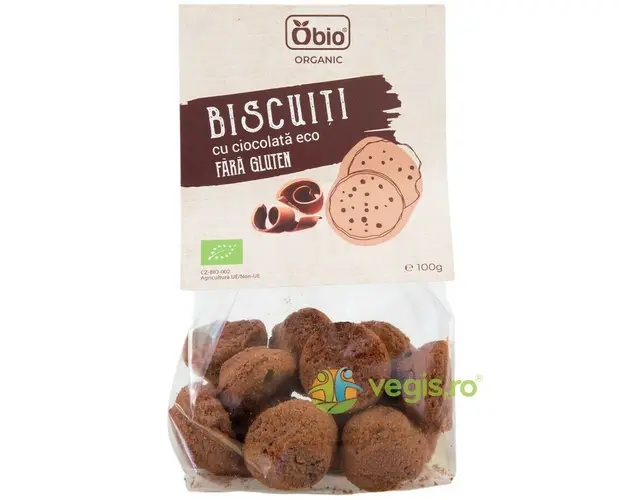 Biscuiti cu Ciocolata fara Gluten Ecologici/Bio 100g