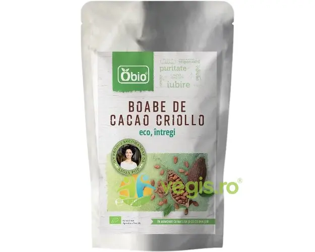 Boabe de Cacao Criollo Intregi Ecologic/Bio 125g
