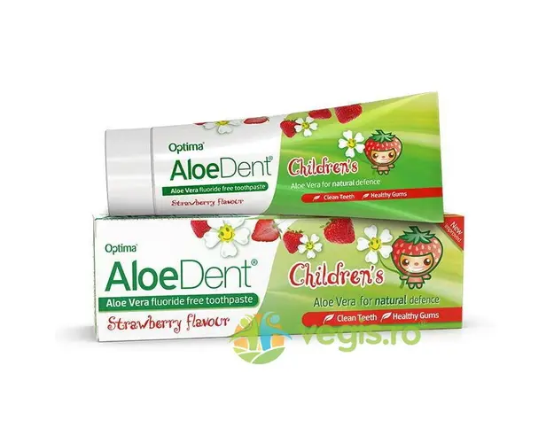Pasta de Dinti fara Fluor cu Aloe Vera pentru Copii Aloe Dent 50ml