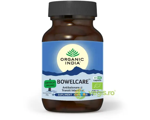 Bowelcare Antibalonare si Tranzit Intestinal Ecologic/Bio 60cps vegetale