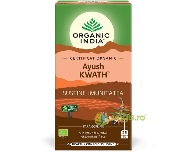 Ceai Tulsi (Busuioc Sfant) Ayush Kwath Ecologic/Bio 25dz