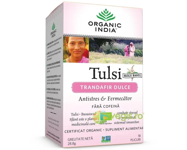 Ceai Tulsi Trandafir Dulce Ecologic/Bio 18dz