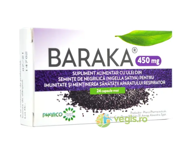 Baraka 450mg Negrilica (Chimen negru) 24cps moi