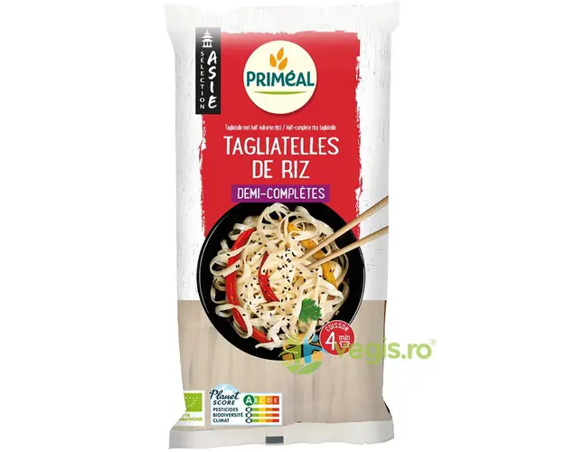 Paste Asiatice - Tagliatele din Orez Semiintegral Ecologice/Bio 400g