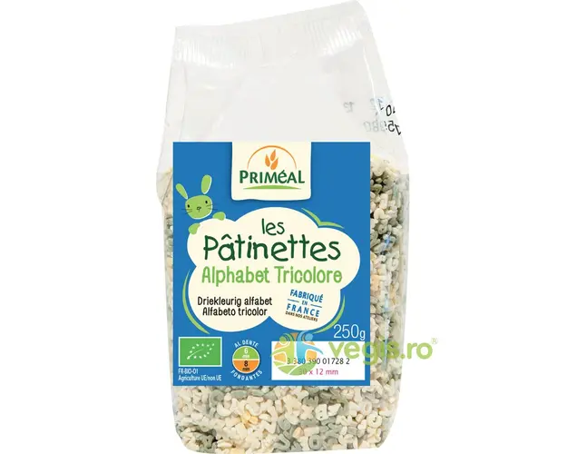Paste Tricolore Alfabet Ecologice/Bio 250g