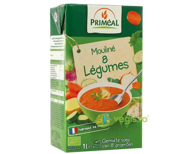 Supa Crema cu 8 Legume Ecologica/Bio 1L