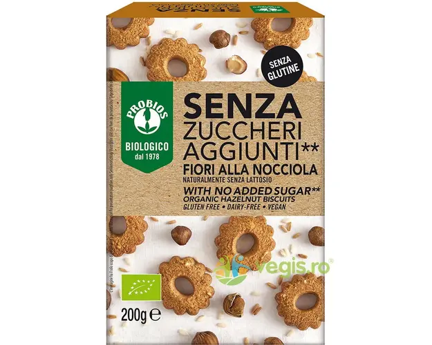 Biscuiti cu Alune fara Zahar Ecologici/Bio 200g
