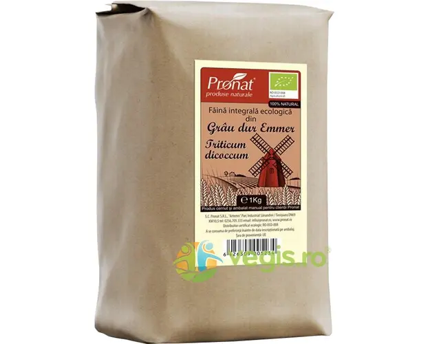 Faina Integrala din Grau Dur Emmer Ecologica/Bio 1kg