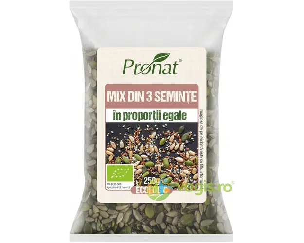 Mix din 3 Seminte in Proportii Egale Ecologic/Bio 250g